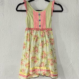 Matilda Jane Girl's Floral Sundress Ruffle Straps Size 8